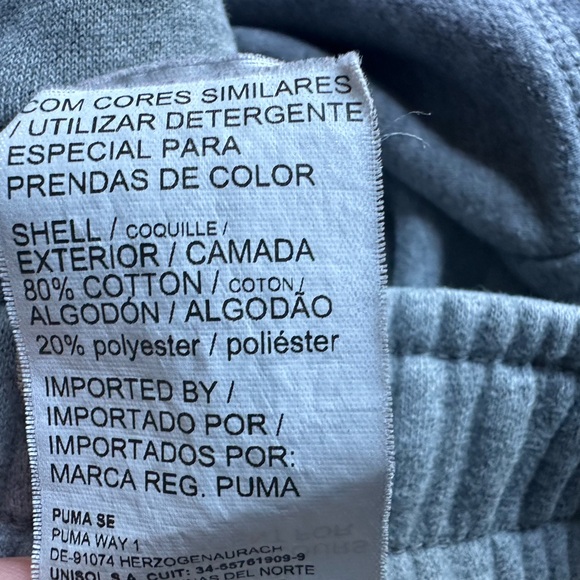 Puma Men's Grey Tapered Sweatpants - Picture 3 of 7